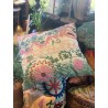 Y3049 - Coussin Suzani 50x50 cm- Vert d'eau-Rose - QUOTE COPENHAGEN