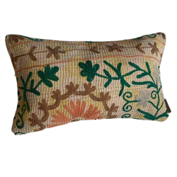 Y2888 - Coussin Suzani 30x50 cm - JAUNE/ORANGE - QUOTE COPENHAGEN