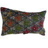 Y2898 - Coussin Suzani 30x50 cm - Gris-vert-rouge orange - QUOTE COPENHAGEN
