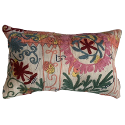 Y2861- Coussin Suzani 30x50 cm - Beige-Orange-Rose - QUOTE COPENHAGEN