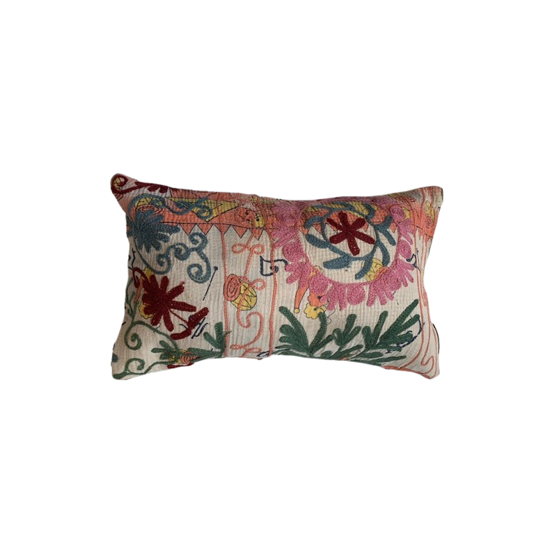 Y2861- Coussin Suzani 30x50 cm - Beige-Orange-Rose - QUOTE COPENHAGEN