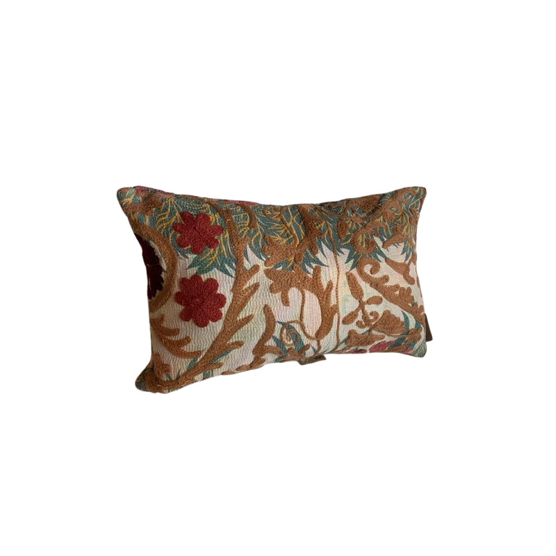 Y2858 - Coussin Suzani 30x50 cm- Beige-Bordeaux-Marron-Vert  - QUOTE COPENHAGEN