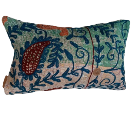 Y2819 - Coussin Suzani 30x50 cm- Turquoise-Bleu-Bordeaux-Orange - QUOTE COPENHAGEN