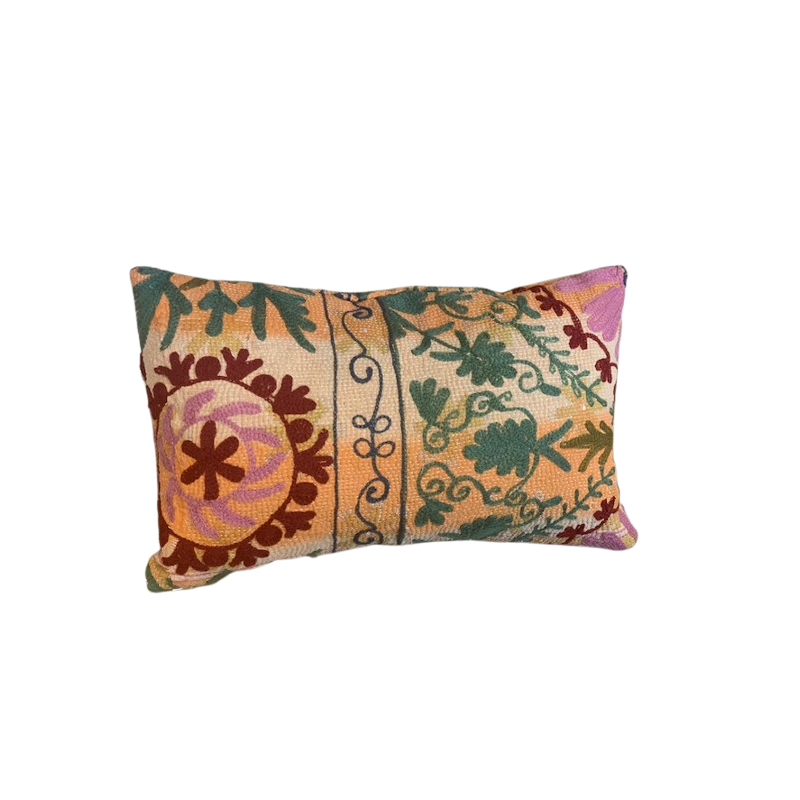 Y2889 - Coussin Suzani 30x50 cm - JAUNE/ORANGE - QUOTE COPENHAGEN