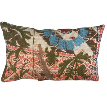 Y2886 - Coussin Suzani 30x50 cm - ROUGE/VIOLET - QUOTE COPENHAGEN