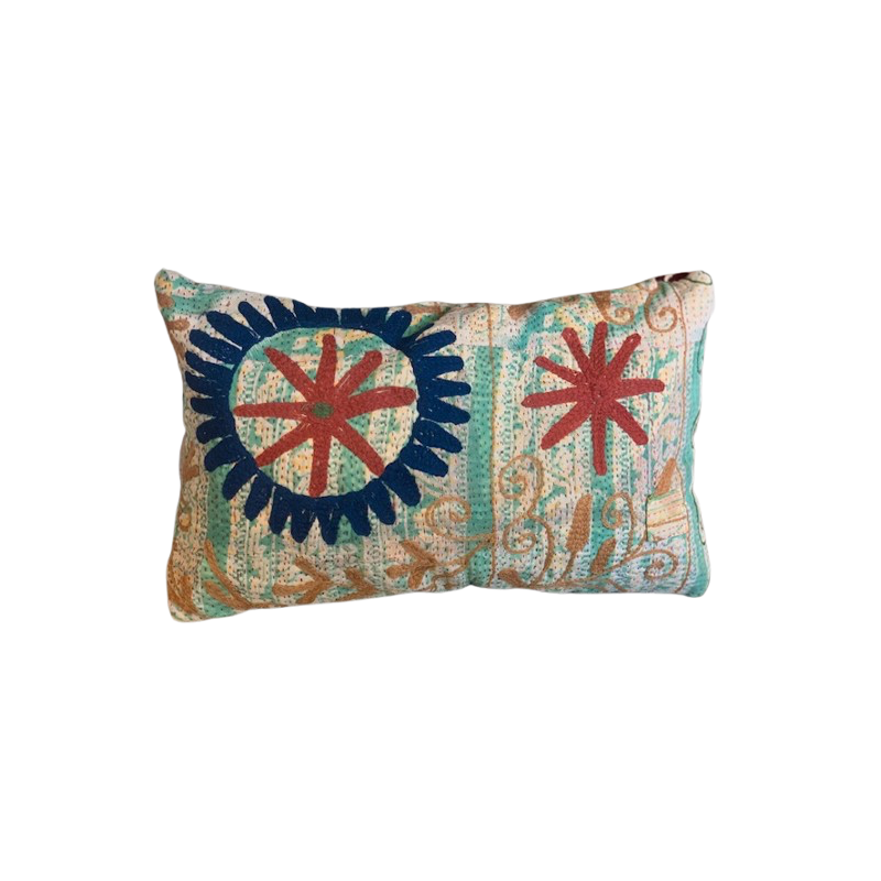 Y2805 - Coussin Suzani 30x50 cm - VERTE - QUOTE COPENHAGEN