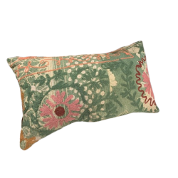 Y2896 - Coussin Suzani 30X50 CM - Vert-Rose - QUOTE COPENHAGEN
