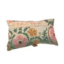 Y2896 - Coussin Suzani 30X50 CM - Vert-Rose - QUOTE COPENHAGEN