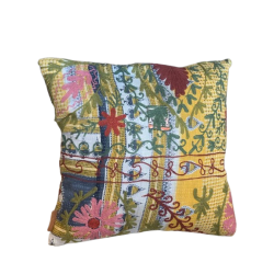 Y3009 - Coussin Suzani 50x50 cm - Jaune-Rose - QUOTE COPENHAGEN