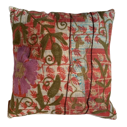 Y3028 - Coussin Suzani 50x50 cm- Orange-Rose-Turquoise - QUOTE COPENHAGEN