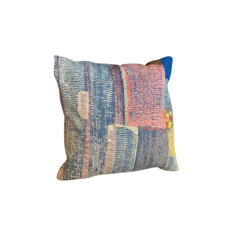 Y2377- Coussin Fine Q - 50x50 cm - Bleu-Rose-Turquoise- QUOTE COPENHAGEN