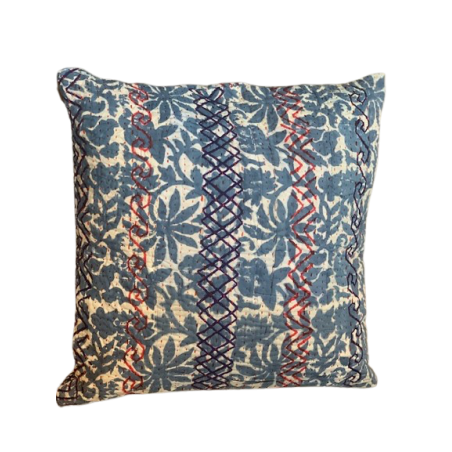 TXP3830201 - Coussin Vintage pearl - BLEU - 50x50 cm -QUOTE COPENHAGEN