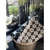 Coussin Daisy velours Brun - 40x60 cm