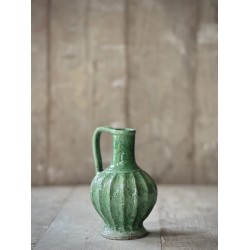 PETIT VASE AVEC POIGNEE LUZ - EMAILLE VERT CLAIR - NOORI