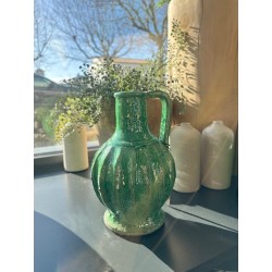 PETIT VASE AVEC POIGNEE LUZ - EMAILLE VERT CLAIR - NOORI