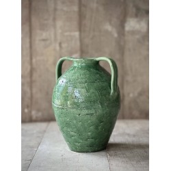 VASE CIO AVEC POIGNEES - EMAILLE VERT CLAIR - NOORI