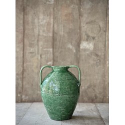VASE CIO AVEC POIGNEES - EMAILLE VERT CLAIR - NOORI