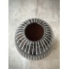 GRAND VASE DEZ - NOIR ET RAYURES BLANCHES - NOORI