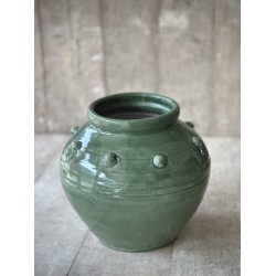 GRAND VASE MONG - EMAILLE VERT - NOORI