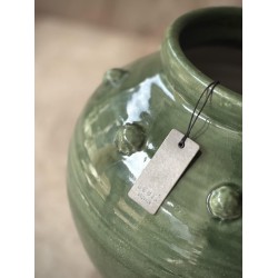 GRAND VASE MONG - EMAILLE VERT - NOORI