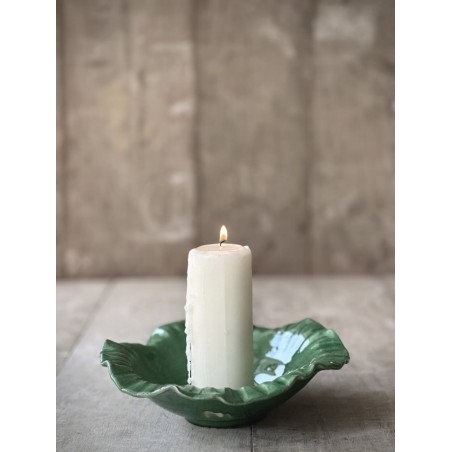 PETITE ASSIETTE RONDE NIME - EMAILLEE VERTE - NOORI