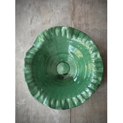 PETITE ASSIETTE RONDE NIME - EMAILLEE VERTE - NOORI