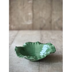 PETITE ASSIETTE RONDE NIME - EMAILLEE VERTE - NOORI