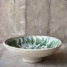 GRANDE ASSIETTE RONDE SAC - VERT ET BEIGE EMAILLE - NOORI