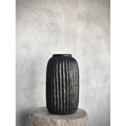 VASE ARWA - D.20xH.40cm - BLACK ANTIQUE - NOORI