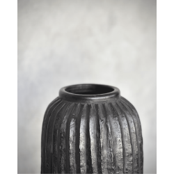 VASE ARWA - D.20xH.40cm - BLACK ANTIQUE - NOORI
