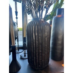 VASE ARWA - D.20xH.40cm - BLACK ANTIQUE - NOORI