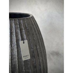 GRAND VASE - TOMO - D.37xH.40 cm - BLACK ANTIQUE - NOORI