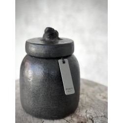 BOITE RONDE KODOK AVEC COUVERCLE DE GRENOUILLE - NOIR ANTIQUE - NOORI