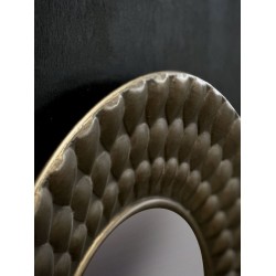 MATAHARI MIROIR MURAL ROND - LAITON ANTIQUE DORE - NOORI