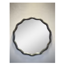 PETIT MIROIR ROND SERO - D.61x4 cm - NOIR ANTIQUE - NOORI