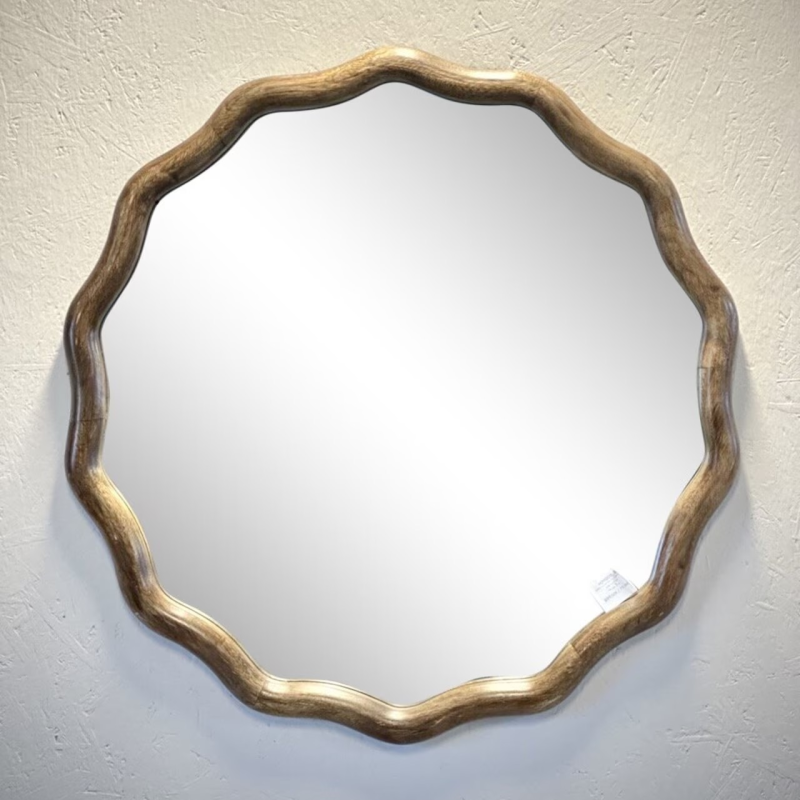 PETIT MIROIR ROND SERO - D.61x4 cm - NOYER - NOORI