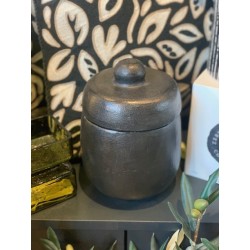 BOITE RONDE AVEC COUVERCLE - PEGO - LARGE - BLACK ANTIQUE - NOORI
