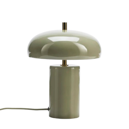 Lampe à poser Vintage en émail et laiton  - Sauge - MADAM STOLTZ