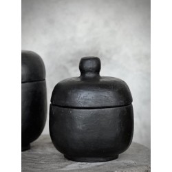 BOITE RONDE AVEC COUVERCLE - PEGO - SMALL - BLACK ANTIQUE - NOORI
