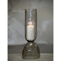 VASE BOUGEOIR EN VERRE FUME - MADU - NOORI