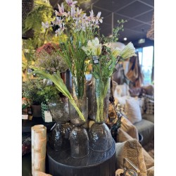 VASE BOUGEOIR EN VERRE FUME - MADU - NOORI