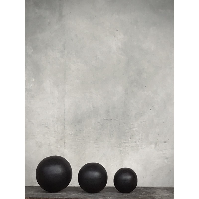 LOT DE 3 BOULES EN BOIS - EARTH - BLACK ANTIQUE - NOORI