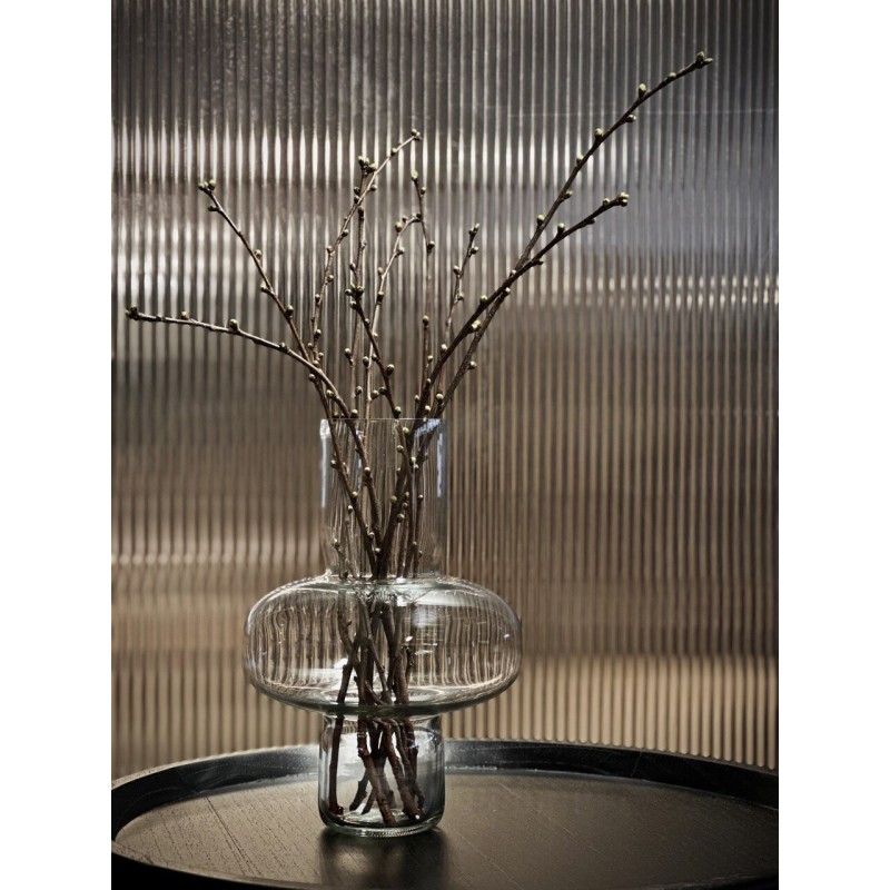 VASE EN VERRE - LIZZY - D.20xH.31 cm - FUME - NOORI