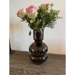 VASE EN VERRE - PORTO - D.18xH.31 cm - FUME - NOORI