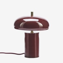 LAMPE DE TABLE EN EMAIL - HAUTE - BORDEAUX - MADAM STOLTZ