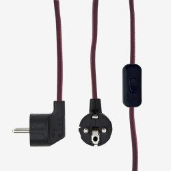 LAMPE DE TABLE EN EMAIL - HAUTE - BORDEAUX - MADAM STOLTZ