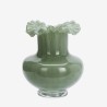PETIT VASE EN VERRE DENTELE - VERT - D.15x19,5cm - MADAM STOLTZ