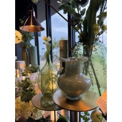 PETIT VASE EN VERRE DENTELE - VERT - D.15x19,5cm - MADAM STOLTZ