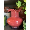 PETIT VASE EN VERRE DENTELE - TERRACOTTA - D.15x19,5cm - MADAM STOLTZ