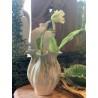 VASE EN GRES - VERT/BEIGE/BLC CASSE - D.19x23cm - MADAM STOLTZ